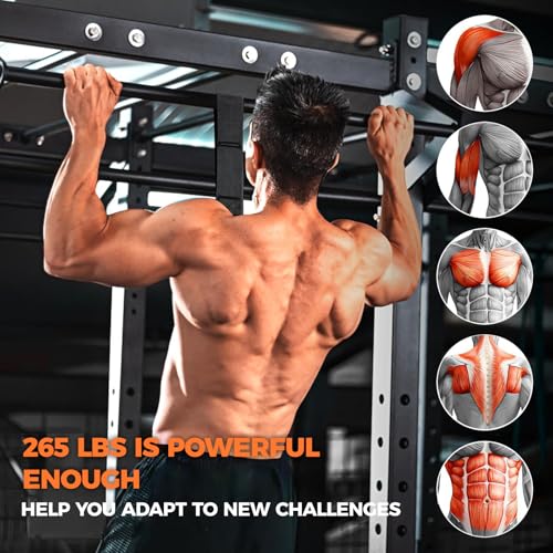 Image of Innstar Pull Up Assistance Bands, Heavy Duty Resistance Band for Pull Up Assist, Adjustable Resistance 165-265lbs with Fabric Feet /Knee Rest, Pull Up Bands Assistance Bands