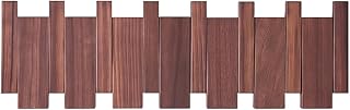 WINQQQQ Piano Wooden Key Coat Rack, Walnut Wood Coat Hooks Wall Mounted with 6 Magnetic Flip Hooks, 15kg Load-Bearing, Entryway Hallway Decor, Modern Home Storage