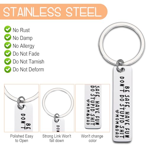 New Driver Gifts for Teen Boy Girl Sweet 16 Keychain Gift for Girls Boys 14th 16th 18th 21st Birthday Gifts for 14 15 16 17 18 19 20 21 Year Old Girl Boy Car Accessories for Teens Teenager Daughter - Thumbnail 3