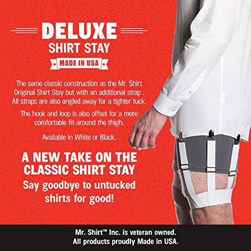 Image of Men's Shirt Stays | Premium Quality Comfortable Material Adjustable Deluxe Shirt Tucker For Men