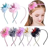 Sequin Tiara Birthday Girl Princess Party Tiaras and Hair Clip Set (3 pcs headbands)