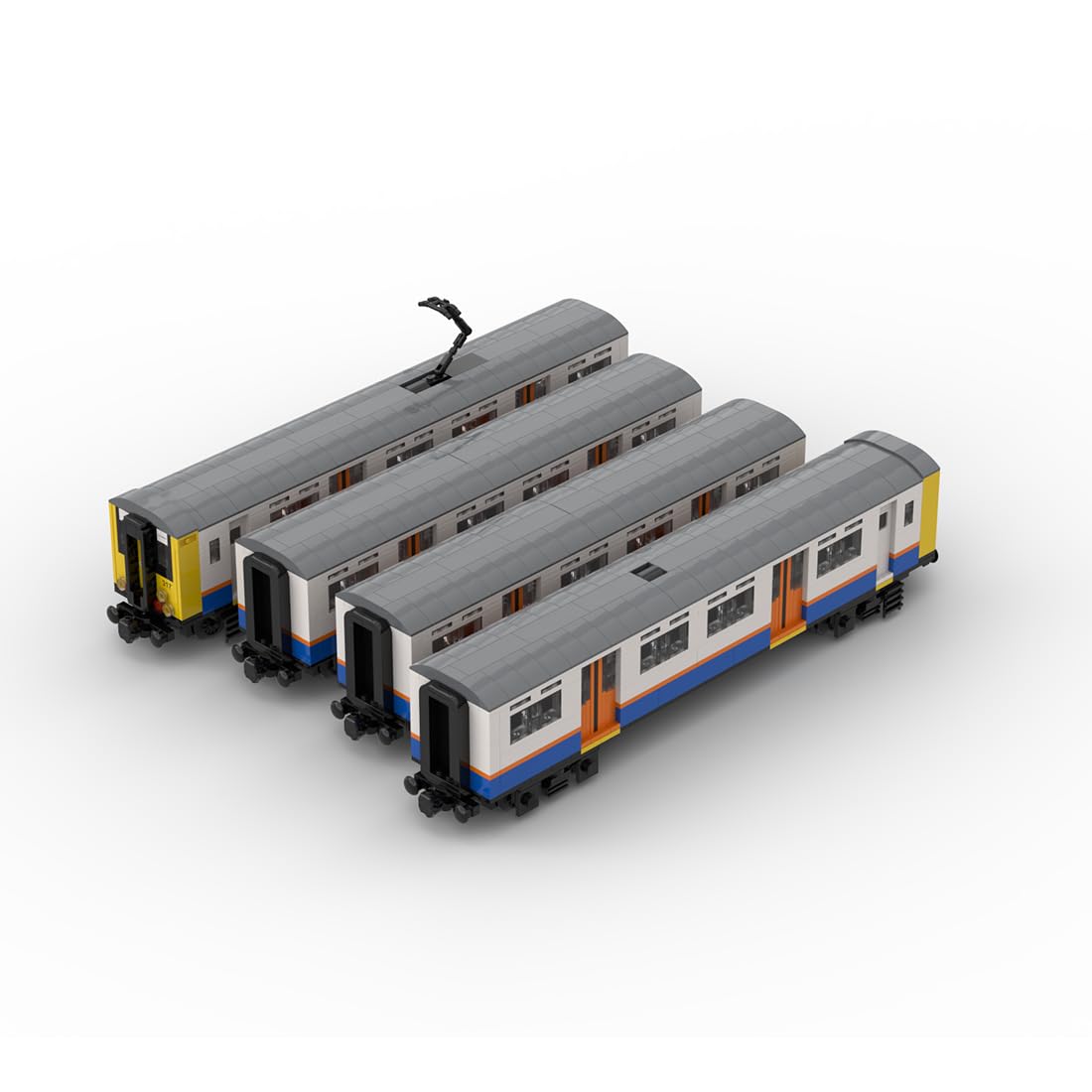 British Rail Class 317 - Blocchi da costruzione Overground, set di treni a vapore per ferrovia e ferrovia, compatibile con set di treni, set di treni elettrici per adulti, 2321 pezzi