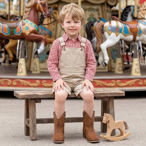 Image of Motasha Toddler Girls Cowgirl Boots Glitter Toddler Cowboy Boot Ankle Girls Boots Little Kids Horse Riding Shoes Party Birthday