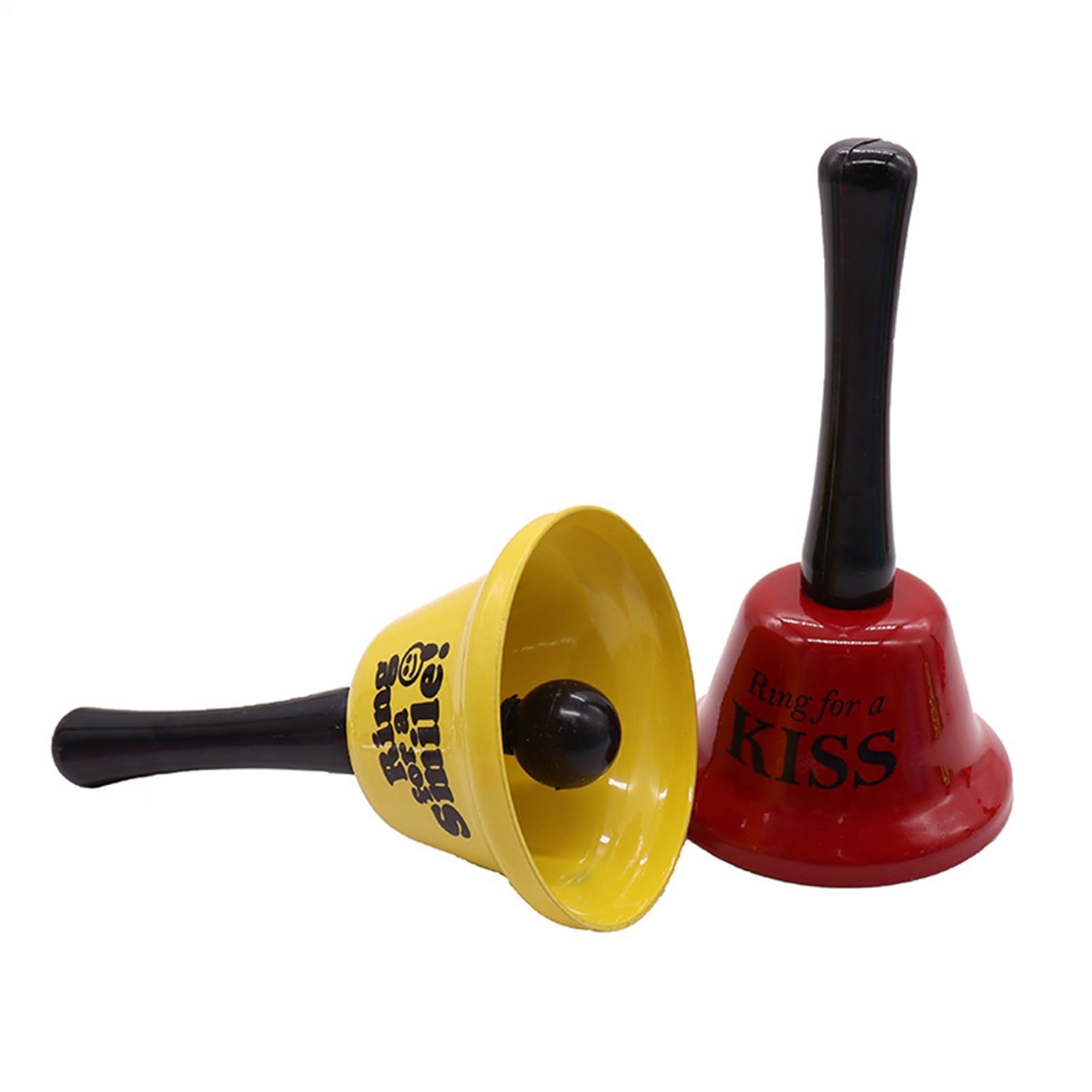Handglocke mit Handle - Fun Metal Call Bell für Dienstleistungen, Ringe für einen Kuss, ein Lächeln oder Bier | Lautstärkeglocken für Hochzeitstisch, Partyveranstaltungen, Empfangszähler, Bar Decors,