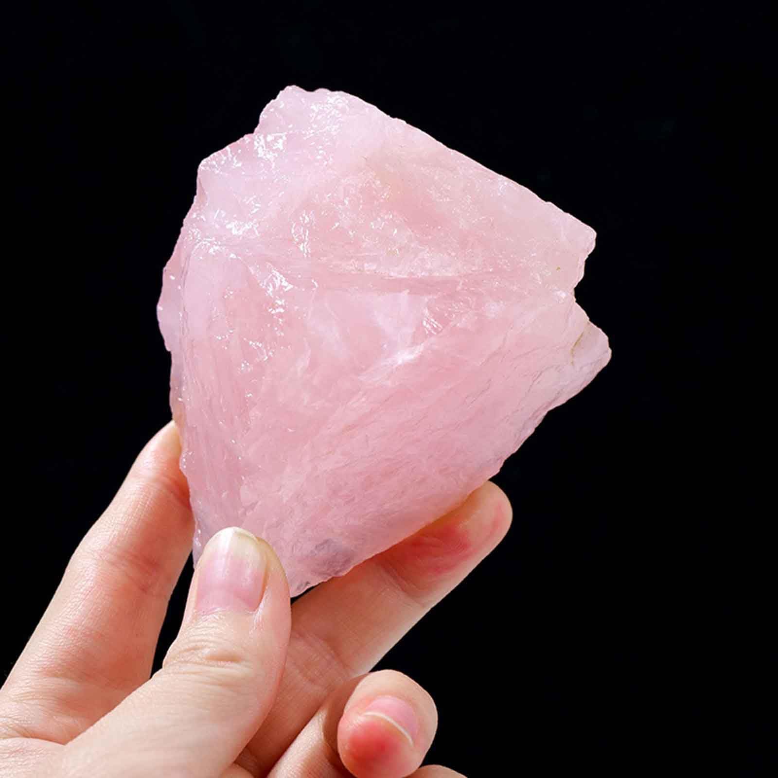 FLYIODFCXV crystal stone, Rose Quartz Rough Stone for Reiki Healing, Tumbling, Cabbing, Polishing, Wire Wrapping, Fountain Rocks(70~100g)