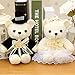 Le marié de mariée en peluche porte des jouets 25cm, cadeaux de mariage uniques, décorations de mariage
