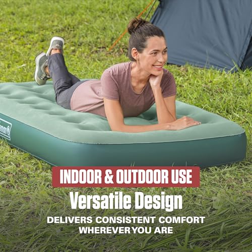 Image of Coleman 10 inch Quickbed Plus Twin Air Mattress | for Indoor and Outdoor Use | Includes PowerTouch D Cell Air Pump