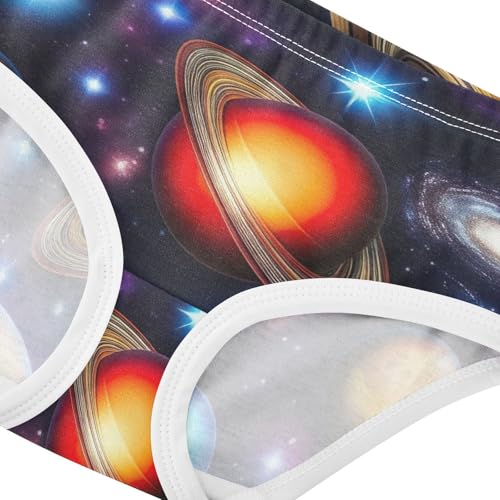 Cute Outer Space Planets Girl Panties Cute Girls Underwear Toddlers Cotton Durable Briefs Kids Undies 2t4