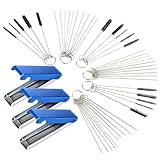 Torch Tip Cleaner,9 Pieces Carb Cleaning Kit,Wire Torch Tip Cleaner Tool,39 Cleaning Wires 30Cleaning Needles,15 Nylon Brushes Set for Welding Nozzle,Spray Gun,Carburetor, Motorcycle, Mower