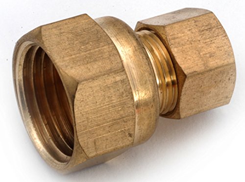 Anderson Metals 50766-0402 Brass Compression Fittings, 1/4" X 1/8" (Pack of 10)