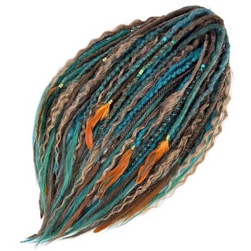 Personalized CUSTOM Dreadlocks Set Handmade crochet synthetic dreads hair extensions Double ended/Single ended dreads soft locs Straight/Textured/Curly dreadlocks/length and colors to choose