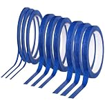 Meng Jiaran 9 Rolls Blue Masking Tape, 3/7/12 mm X 20 M Painters Tape Artist Masking Tape with Sharp Lines for Artist Painting DIY, Adhesive Blue Painters Tape for Indoor Painting Decorating(Blue)