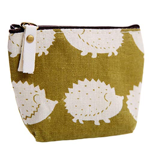 Preisvergleich Produktbild Vektenxi 1X Geldbörse Schöne Igel Handtasche Brieftasche Kosmetiktasche Beutelhalter Bleistiftbeutel Geburtstagsgeschenk für Kinder Grün Tragbar und Nützlich