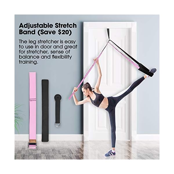 TOUSKII-Ballet-Barre-Portable-for-Home-Kids-Ballet-Bar-Adjustable-Double-Freestanding-Ballet-Exercise-Equipment-4FT-Dance-Bar-for-Women-with-Adjustable-Stretcher-for-Dancing-Stretch-250LB-Capacity TOUSKII Ballet Barre Portable for Home, Kids Ballet Bar Adjustable Double Freestanding Ballet Exercise Equipment, 4FT Dance Bar for Women with Adjustable Stretcher for Dancing Stretch, 250LB Capacity