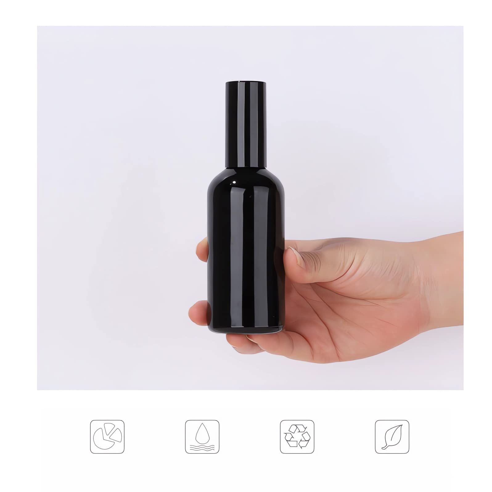 24 Pezzi 30ml Vuoto Bottiglie Atomizzatore Vetro Nero di Profumo con Tappi Nero di Profumo flacone spray Con Sprayer per Vita Quotidiana+ 2 x imbuto