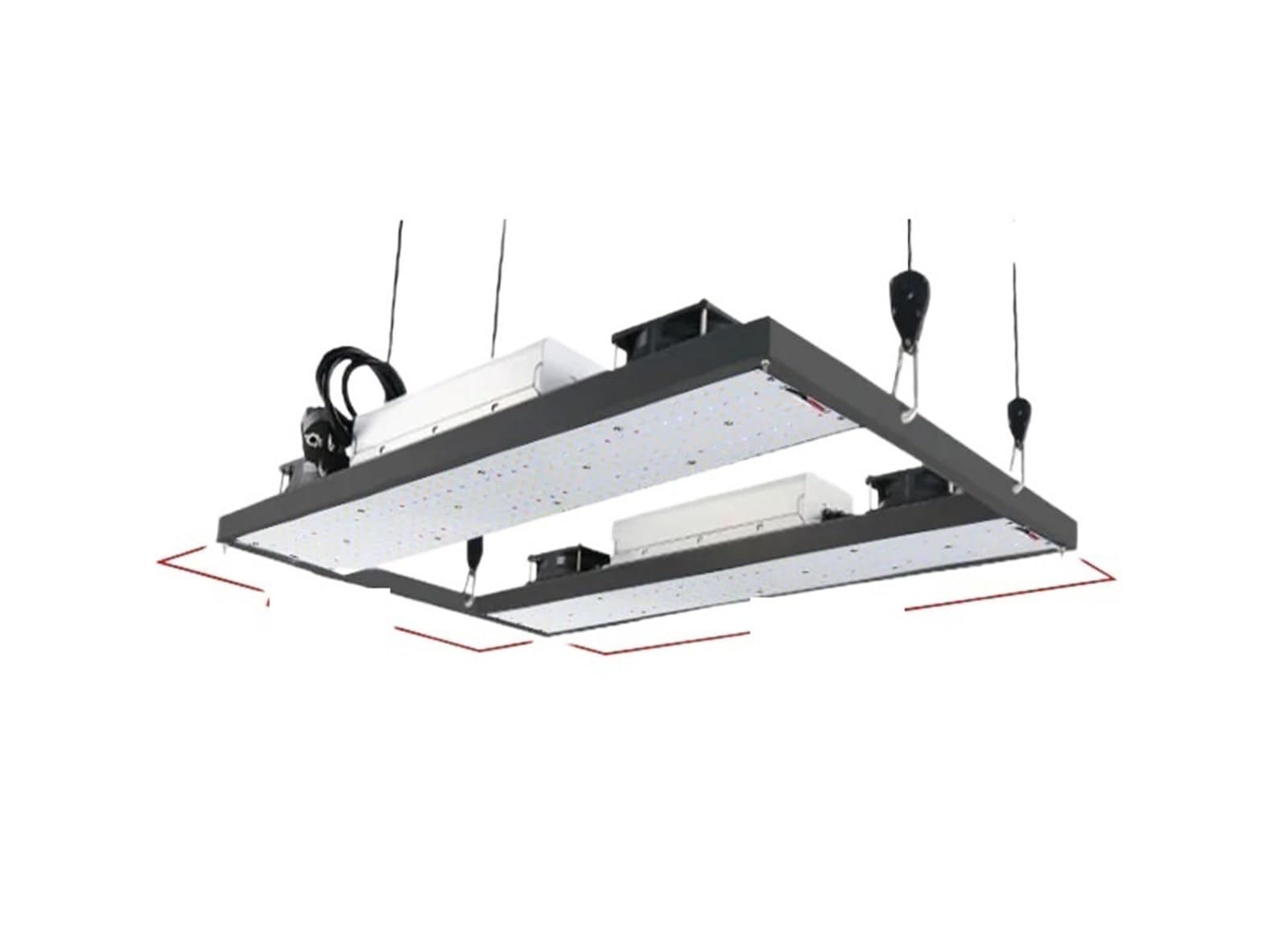 EDEDE Lámpara de Planta, Luz LED de Cultivo LM301H V5 Tech, 240W, 480W, 720W, lámpara Phyto de Espectro Completo for Plantas de Interior, Flores Vegetales hidropónicas, para Plantas(3KK,480W)