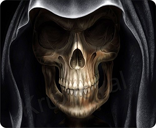 Preisvergleich Produktbild Mousepad, Motiv: Totenkopf, gruselig, rutschfest