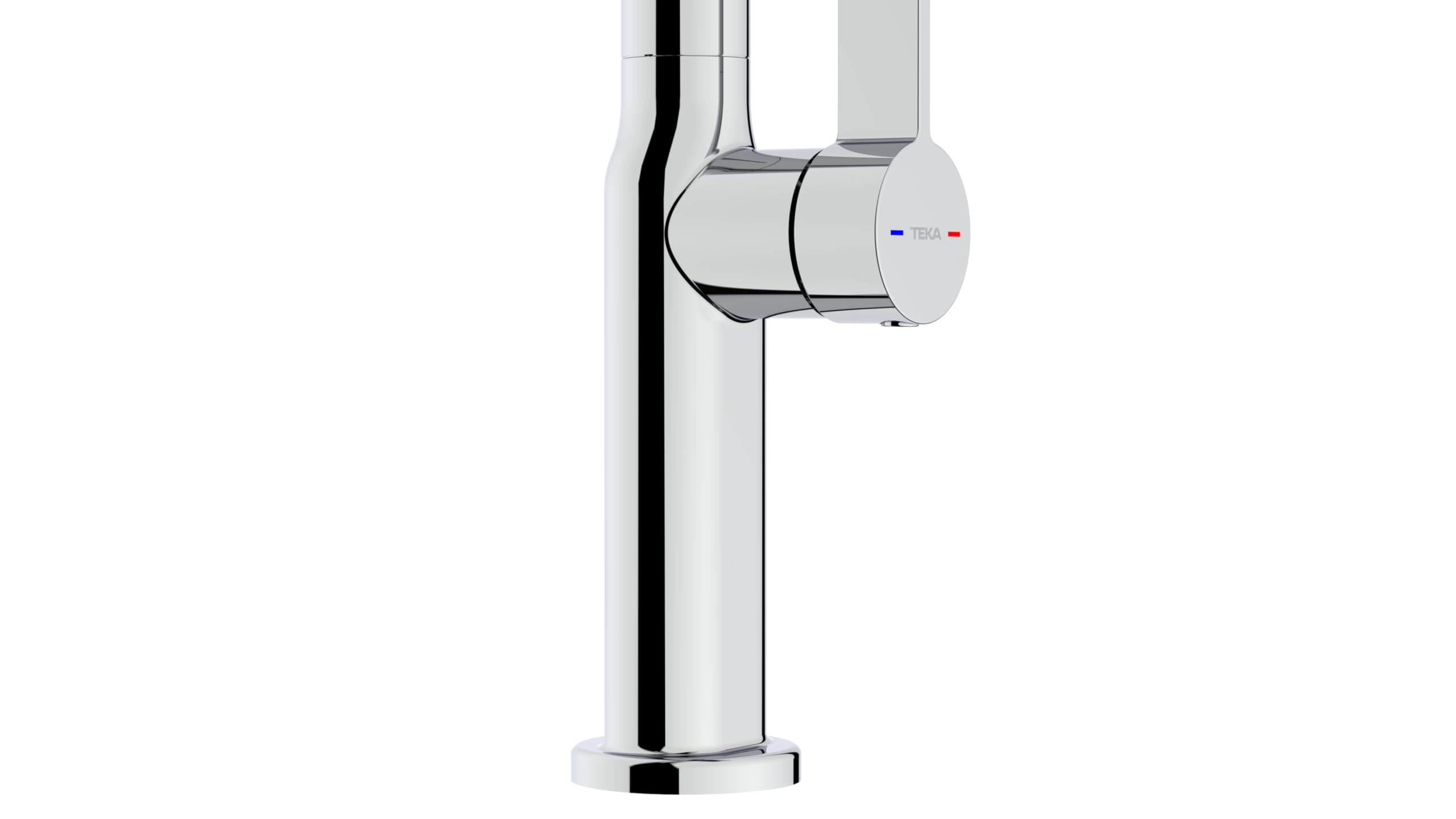TEKA Grifo Cocina Monomando, Caño Alto Giratorio 360º, Aireador Anticalcáreo Caudal 5 l/min a 3 Bar Cartucho Cerámico, Latiguillos Flexibles 3/8”, Modelo OVAL 915
