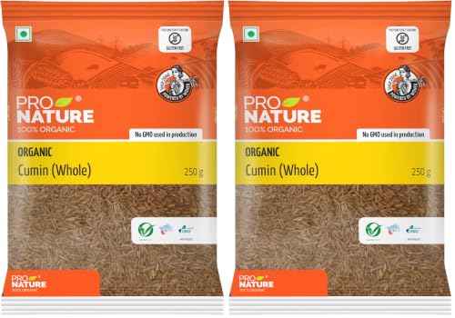 Image of Pro Nature 100% Organic Cumin, Whole, 250grams (Pack of 2)