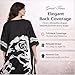Goood Times Caftan for Women Plus Size Black & White Long Maxi Beach Cover Up, Loose Fit House Dress, Casual Kaftan 1X-3X