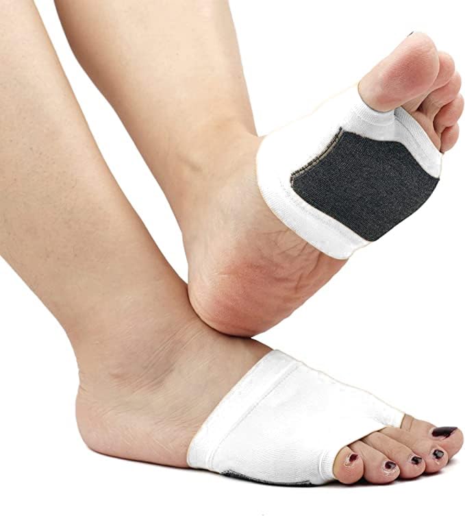 Image of Soxbang 6 Pairs Toe Topper Socks Women Half Peep Toe Socks Sweat-absorbent Hosiery Non-Slip Invisible