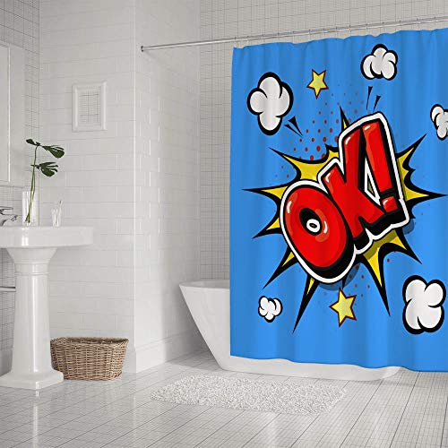 Rideau de douche imperméable CHEHONG anti-moisissure pour baignoire