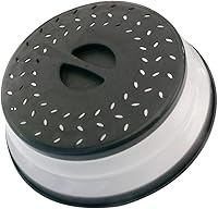 JYYHSF Collapsible Microwave Splatter Cover 10.5 Inch - Dishwasher Safe, Steam Vent, BPA-Free Silicone & Plastic Black