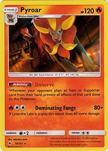 Pyroar - 19/131 - Holo Rare - Reverse Holo - Forbidden Light