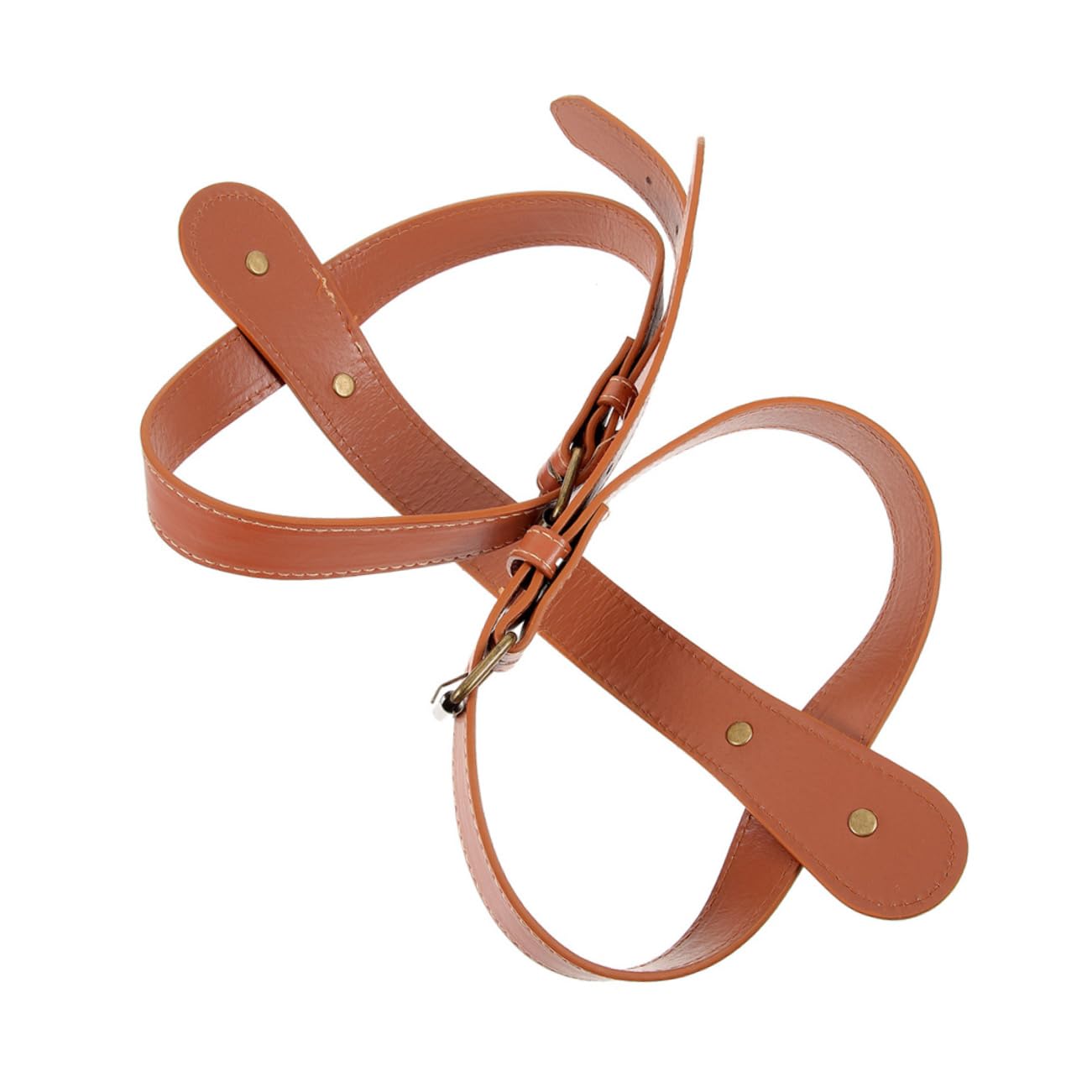 VANZACK 2pcs Motorcycle Bedroll Strap Outdoor Blanket Roll Pu Aluminum Alloy Compact Easy to Store