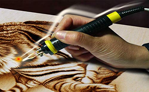 TOPCHANCES Wood Burning Kit ,110V 50W Dual Pen Pyrography Machine Tool Kits with 23pcs Pyrography Wire Tips for Beginner and Adults