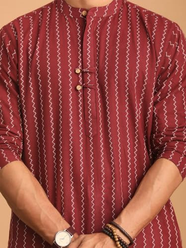 Image of Vastramay Men's Cotton Kurta for Navratri