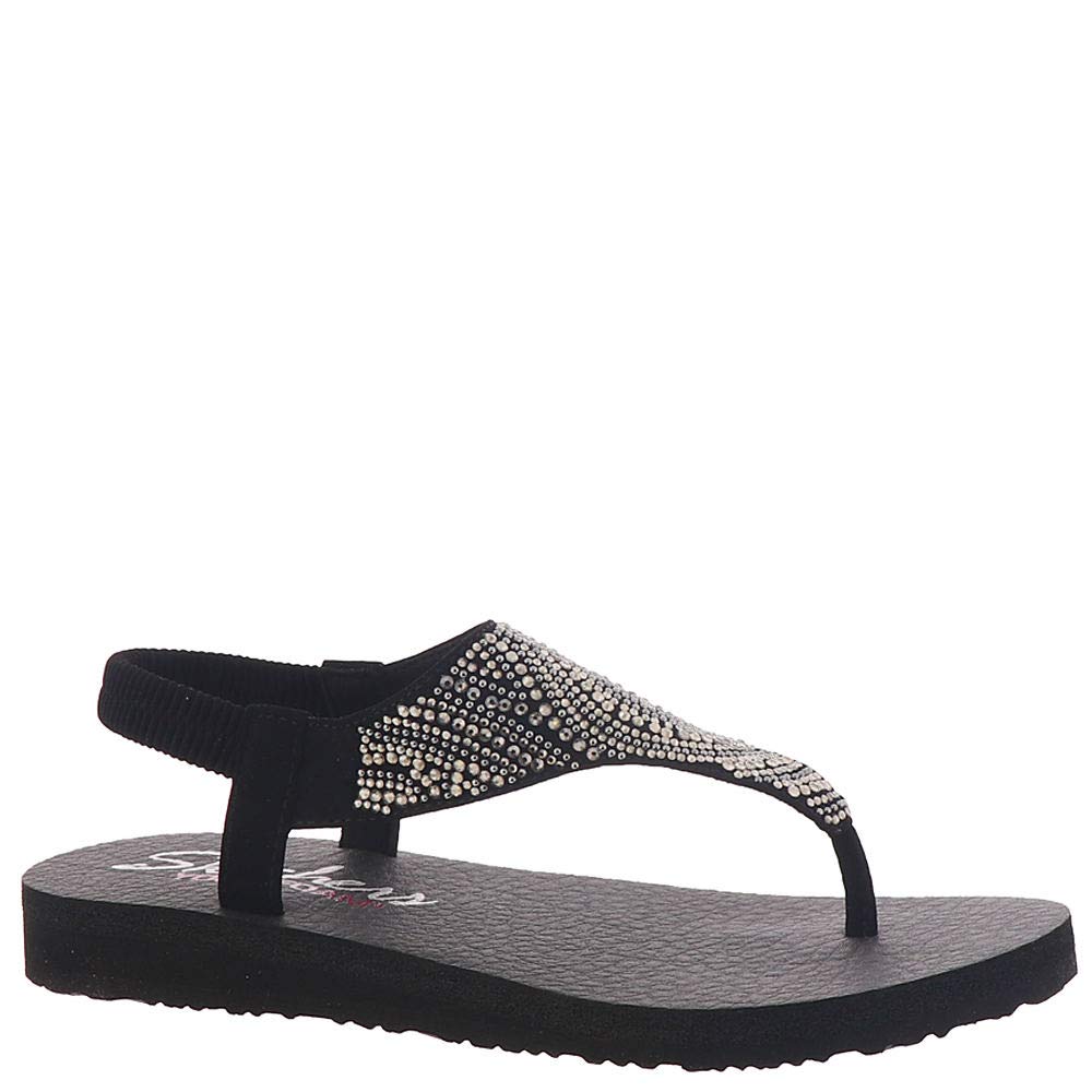 Skechers Womens Meditation New Moon Sandal (Black) (B07TTJG4M6) Amazon Price History, Amazon Price Tracker