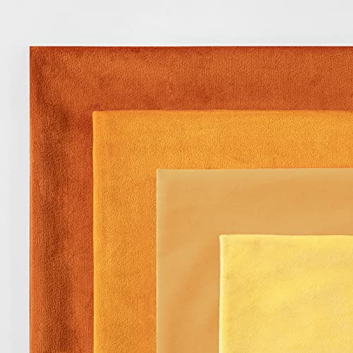 Anroduo Pack Of 4 Velvet Throw Pillow Covers Cushion Case Soft Decorative Solid Square Cozy Modern Home Decorations Pillowcase For Sofa Couch Bed Chair 18 X 18 Inch Series Orange #TOP2