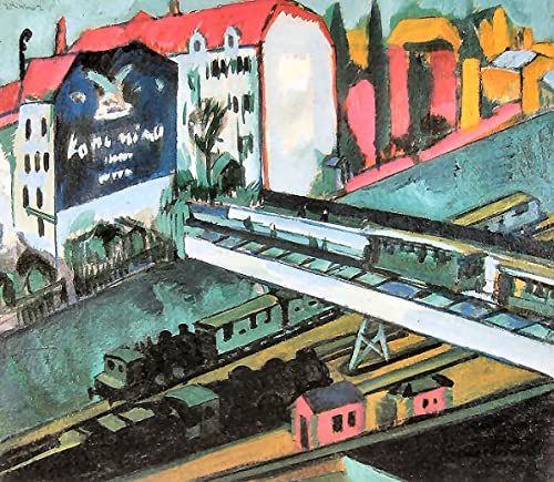 Poster Tour rouge de Kirchner 58x90, une impression sur toile haut de gamme aux détails d'artiste