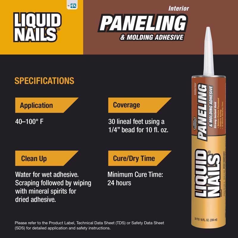 Pegamento Adhesivo Pasta Alta Resistencia Liquid Nails 10 oz miniatura 4
