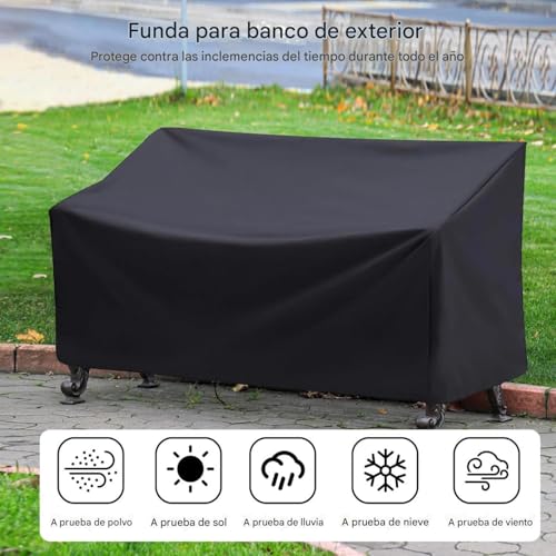 Funda de sofá de exterior para terrazas y cubiertas protectoras de bancos en zonas de jardín 4