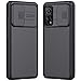 Produktbild Mkej Case mit Slide Camera Cover Kameraschutz Camera Lens Protection Kompatibel mit Xiaomi Mi 10T 5G/ 10T Pro 5G Hülle, Robuste PC Handyhülle Cover Objektiv Schutzhülle Bumper Hybrid Hülle - Schwarz