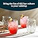 Libbey Tiki Statue Rocks Glasses Set, Iconic Mid Century Short Drinking Glasses Set of 4, Modern Cocktail Drinking Glasses for Backyard Parties