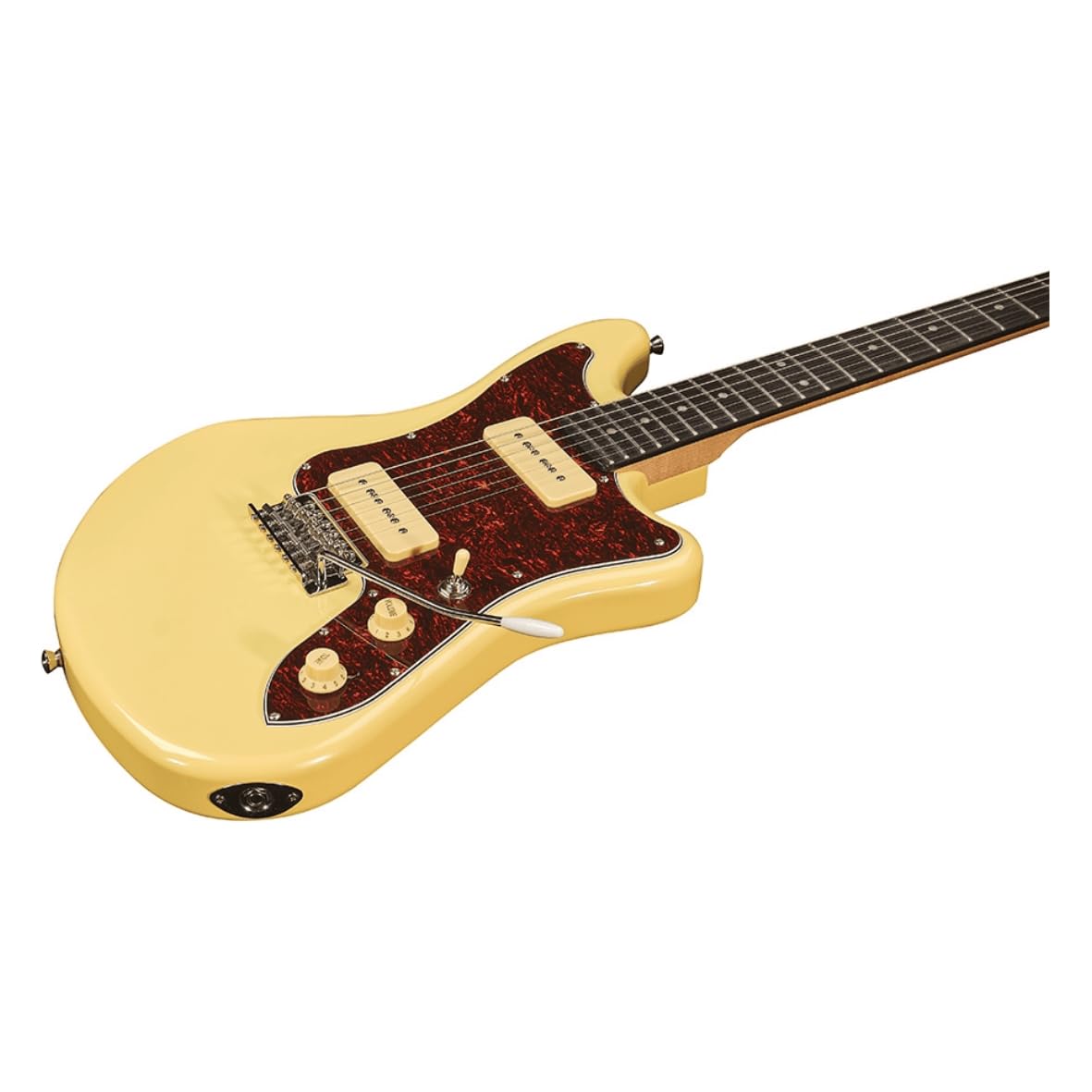 EKO GUITARS – Camaro VR 2 90, Guitarra Eléctrica, Cuerpo de Aliso, Mástil de Arce, Diapasón de Resina WPC, 2 Pastillas P-90, Interruptor de 3 vías, Controles de Volumen y Tono, Color Cream