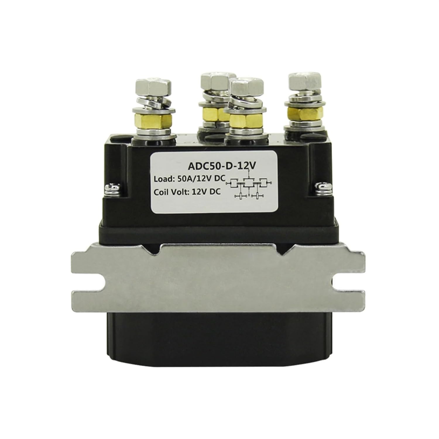 ADC50-D 2NO+2NC 12V 24V 48V 50A Long-Term Work DC Reversing Contactor for Electric Winch 1Pcs(48Vdc)