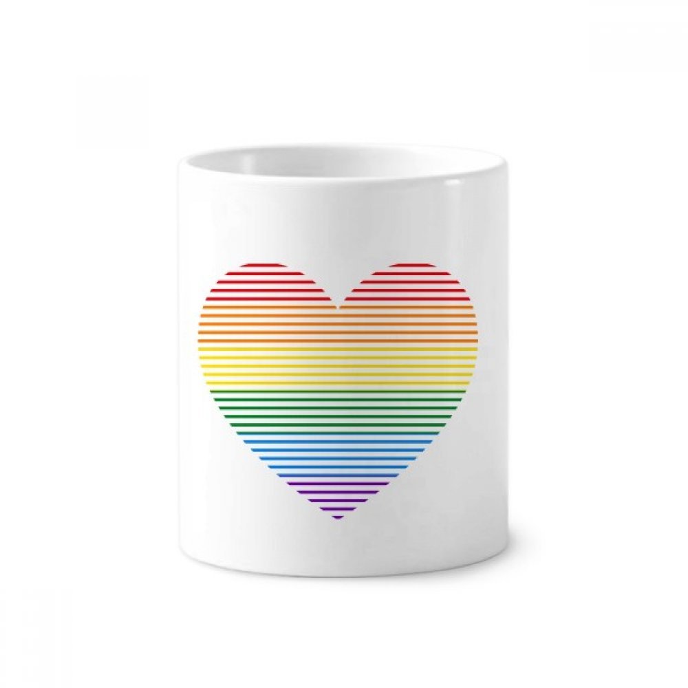 Gobelet céramique LGBT porte-brosse à dents et mug blanc 350ml - 3
