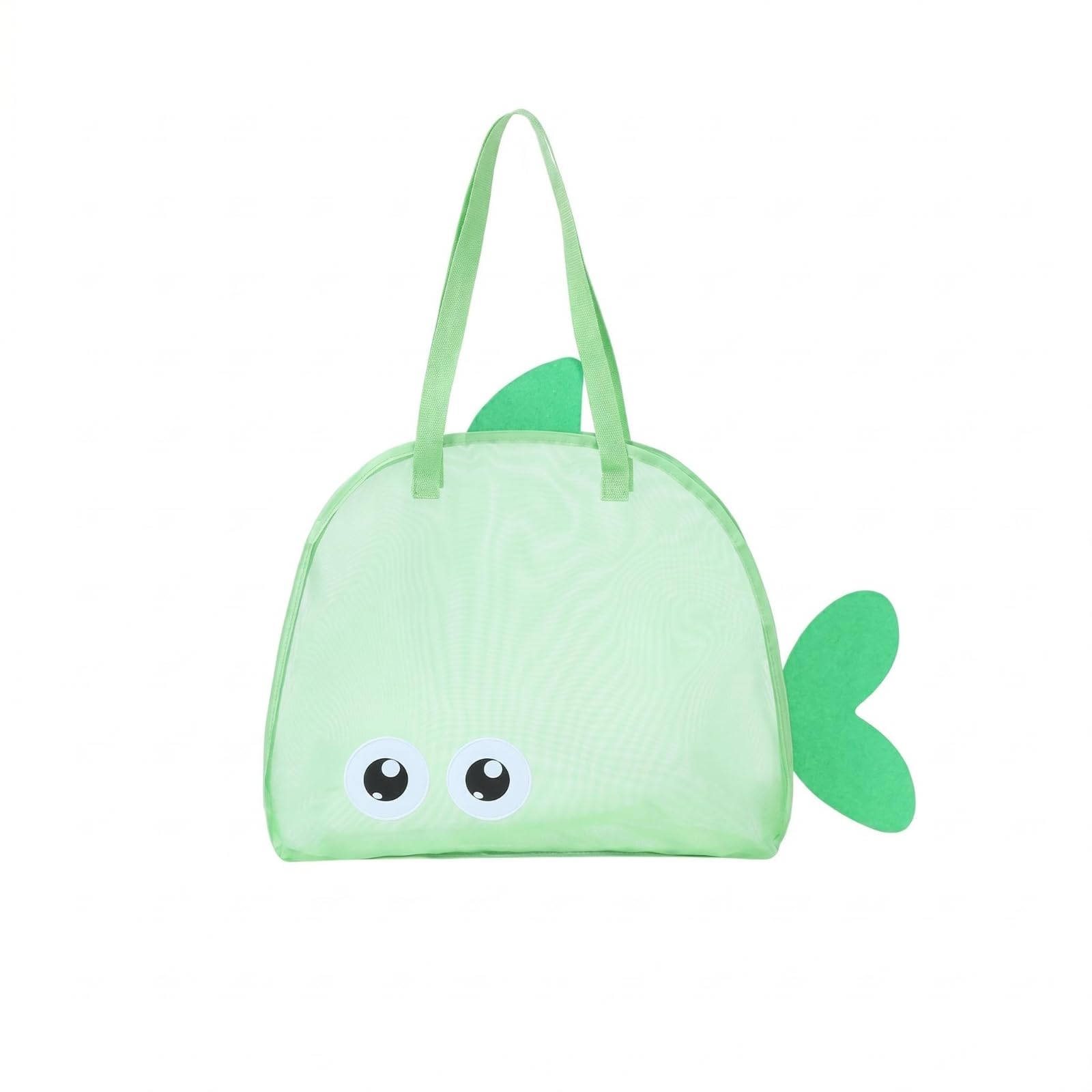 TRENDYNEST® Quick-Drying Marine Creature Beach Tote Breathable Beach Storage Tote Zipper Closure Zippered Marine Creature Bag Cartoon Eyes for Sand Play, Green | Home & Garden | Kids & Teens at Home-image-32