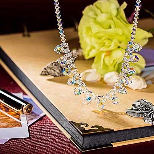 LADY COLOUR Necklace for Women Colorful Pendant Necklace for Teen Girls Crystals for Aurore Boreale Jewelry for Daughter from Dad Gifts for Wife Choker for Party3