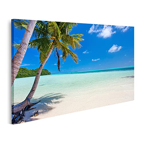 Tableau sur toile plage exotique grand cadre finition premium
