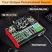 Audio Mixer, Sound Board for Pc/Phone Live Streaming Singing Gaming, Sound Mixer for 3.5mm/Xlr Dynamic/48V Microphone, Live Sound Card with DJ Mixer Effects & Voice Changer, Denoise, One Click Mute