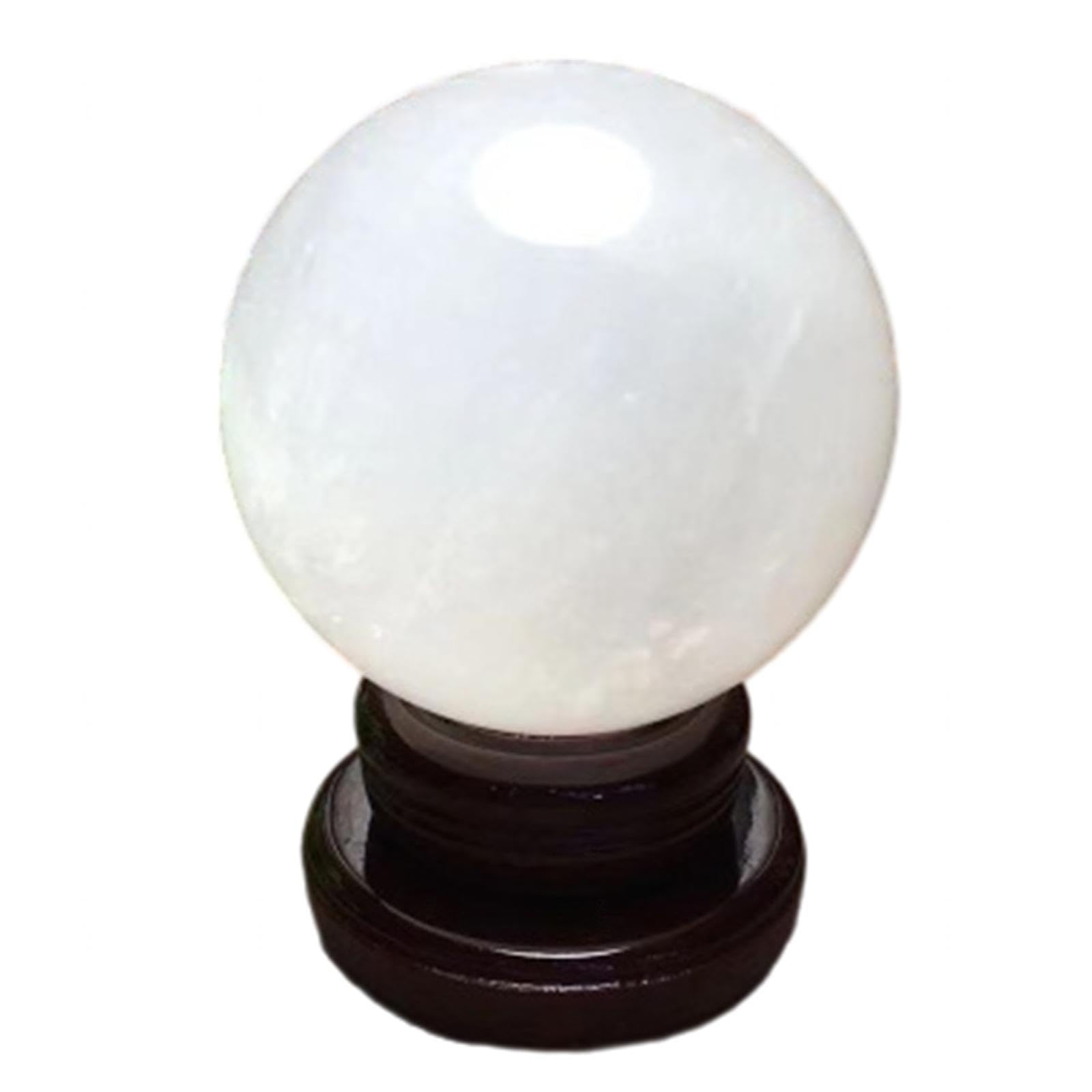 AUOQKQUT Crystal Sphere Rough White Ball Glass Office Lucky Feng Shui dedication polishing Gift Ornaments Fortune, ball-7cm