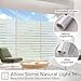 Coavas Window Privacy Film，Frosted Striped Window Film，Heat Blocking Decorative Static Cling，Removable Vinyl Door Coverings，Home Tint Blind（Pure,35.4 x 78.7 inch）
