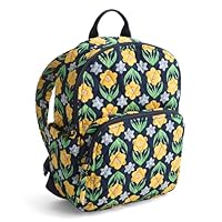 Vera Bradley Women's Premium Cotton Small Banbury Backpack, Daffodils, One Size