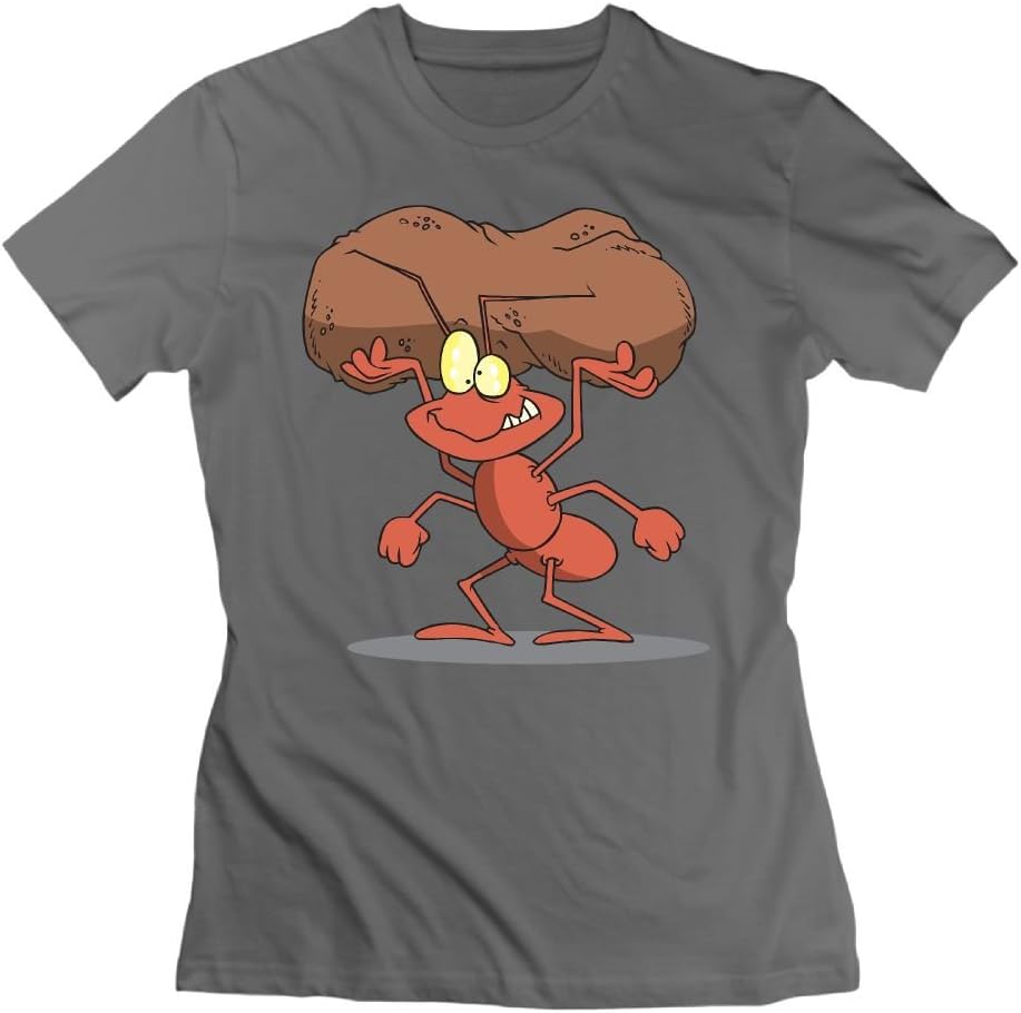 Tongling Women's Cotton Ants Stone Short Sleeve Tees T-Shirts XL DeepHeather