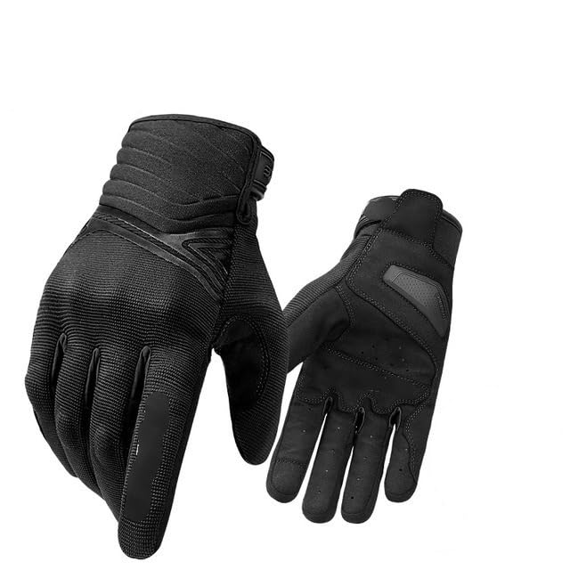 Guanti Moto Guanti da moto antiurto uomo, traspiranti, for motociclisti, con dita intere e touch screen, guanti motocross